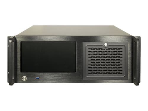 Inter-tech 4u-4460tft 4u 19 tommer 8.9 tommer Touch Rack Sort billede