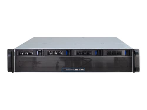 Inter-tech 2u-2404l Rack Sølv, Sort
