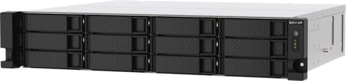 Qnap Ts-1273au-rp-8g Nas- & Lagringsservrar Rack (2u) Ryzen Embedded V1500b 8 Gb Ddr4 0 Tb Qnap Qts Gjuten Aluminium, Svart