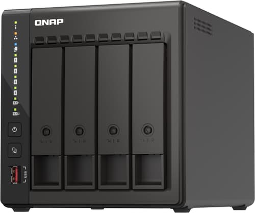 Qnap Ts-453e Nas Tower Intel® Celeron® J6412 8 Gb 0 Tb Qnap Qts Sort billede