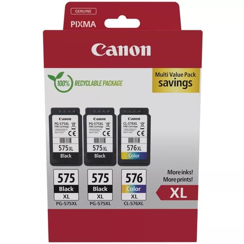 Canon Blæk Multipack 2x Pg-575xl/1x Cl-576xl billede