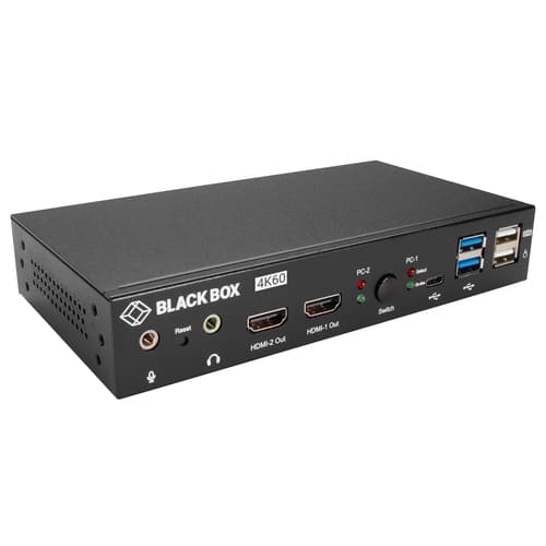 Black Box Control 2 Pcs With One Keyboard/mouse Kvm-kytkin Musta