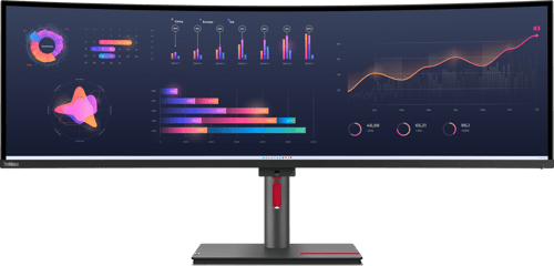 Lenovo Thinkvision P49w-30 Curved 49 tommer 5120 × 1440pixels Ips 32:9 60hz billede