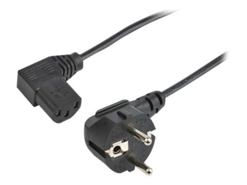 Prokord Power Cord Pc Power C13 Output 2.0m Angled Black 2m Cee7/7 C13 Sort