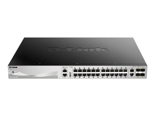D-link Dgs-3130-30ps/e Netværksswitch Administreret L3 Gigabit Ethernet (10/100/1000) Strøm Over Ethernet (poe) Grå billede