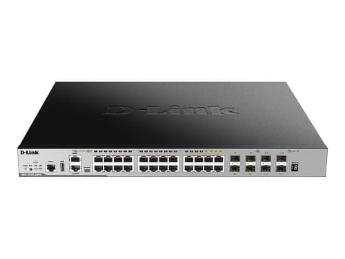 D-link Dgs-3630-28pc/si Verkkokytkin Hallittu L3 Gigabit Ethernet (10/100/1000) Power Over Ethernet -tuki Musta, Harmaa