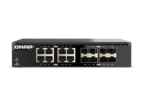 Qnap Qsw-3216r-8s8t Netværksswitch Ikke Administreret L2 10g Ethernet (100/1000/10000) Sort billede