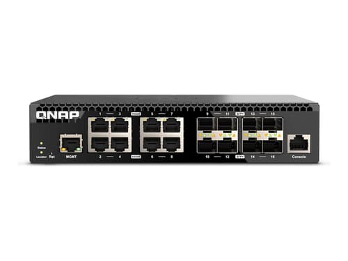 Qnap Qsw-m3216r-8s8t Nätverksswitchar Hanterad L2/l3 10g Ethernet (100/1000/10000) 1u Svart