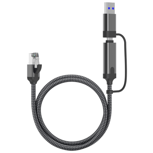 Direktronik Kabel USB-C/USB-A - Gigabit LAN RJ-45 15m RJ-45 15m
