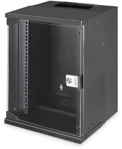 Digitus SOHO PRO Series - Rack kabinet - vægmonterbar - RAL 9005, sort - 9U - 10