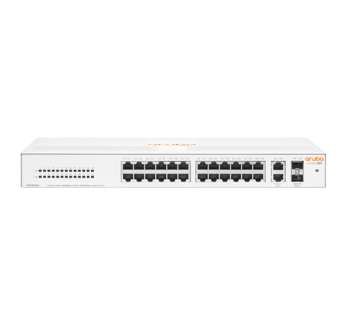HPE Networking Instant On 1430 26G 2SFP Switch - Switch - ikke administreret - 26 x 10/100/1000 + 2 x 100/1000 SFP - desktop, monterbar på stativ, væg-monterbar - BTO