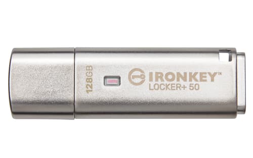 Kingston Ironkey Locker+ 50 128gb Usb-a Sølv
