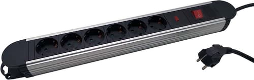 Prokord Power Socket 6xsocket 1.5m Black Metal