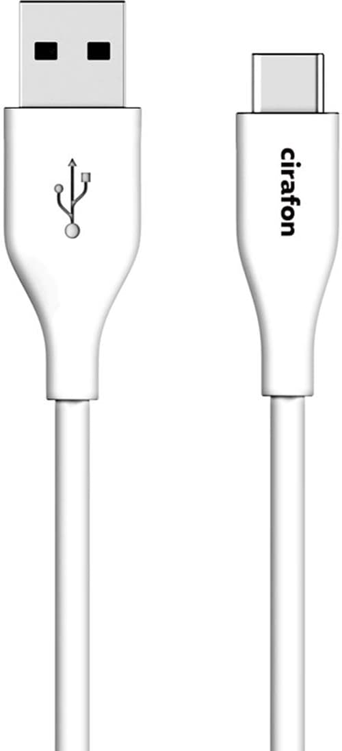 Cirafon Synk/laddkabel 2m Usb-a Usb-c Vit