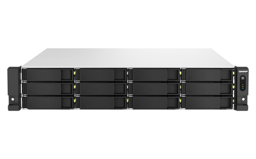 Qnap Ts-h1887xu-rp Nas Rack (2u) Intel Xeon E E-2336 32 Gb Ddr4 0 Tb Quts Hero Sort, Hvit
