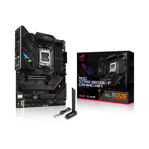 ASUS ROG STRIX B650E-F GAMING WIFI Moderkort - AMD B650 - AMD AM5 socket - DDR5 RAM - ATX