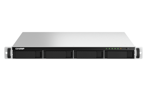 Qnap Ts-464u Nas Rack (1u) Intel® Celeron® N5095 8 Gb Ddr4 0 Tb Qnap Turbo System Gjuten Aluminium, Svart