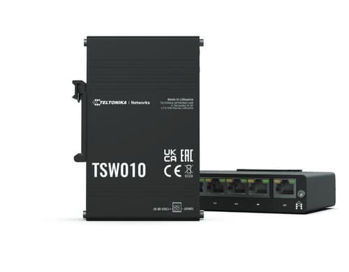 Teltonika Tsw010 5-port Industrial Din Rail Switch billede