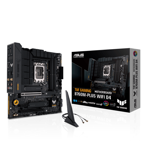 Asus Tuf Gaming B760m-plus Wifi D4 Intel B760 Lga 1700 Micro Atx Lga 1700 Micro-atx Bundkort
