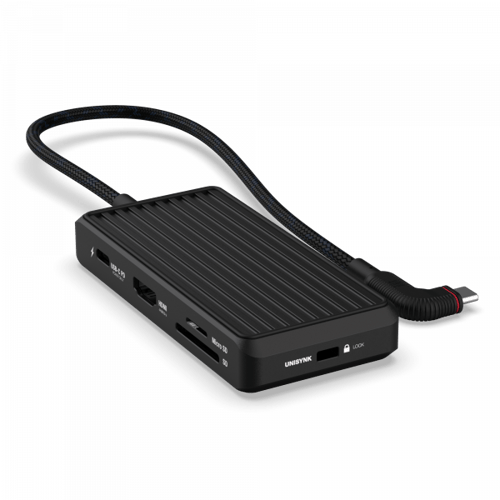 Unisynk 10385 Laptop-dokkingstasjon Og Portreplikator Usb Type-c Sort Usb-c