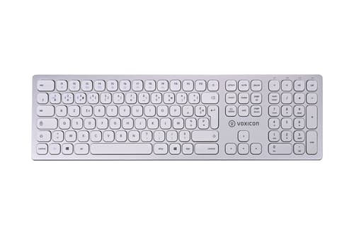 Voxicon Wireless Slim Metal Keyboard 295bwl Silver Iso-azert Langaton, 2.4 Ghz, Bluetooth Belgialainen Näppäimistö