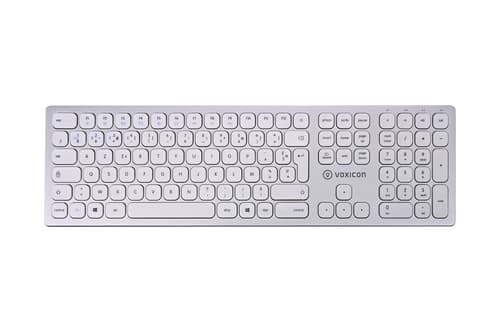Voxicon Wireless Slim Metal Keyboard 295bwl Silver Iso-azert Trådløs Belgisk