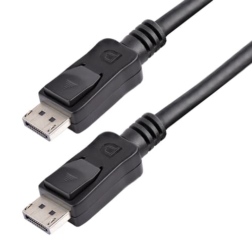 Startech 1.2 Cable With Latches 4k 1m. Displayport Displayport Sort billede