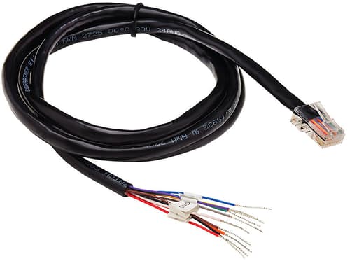 Digi 48 tommer Rj-45 Bare Wire Cable (10 Pin) Rj-45 1.2m. Sort