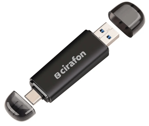 Cirafon Hukommelseskortlæser Usb-a+usb-c