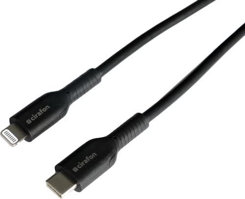 Cirafon Usb-c–lightning-pikalatauskaapeli – Iphonelle/ipadille 0.5m Usb-c Lightning Musta