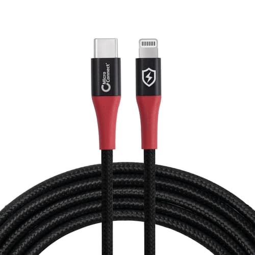 Microconnect Usb-c To Lightning Data Blocker Cable 1.5m 1.5m Musta
