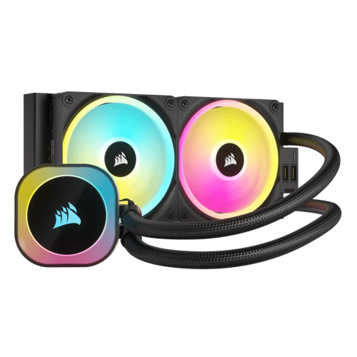 Corsair Icue Link H100i Rgb Black Aio -nesteenjäähdytin Musta
