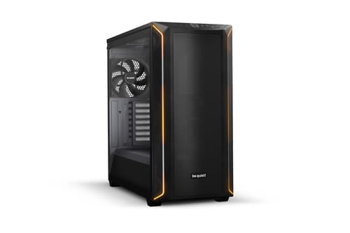 be quiet! - Midi-torn - utökad ATX - genomskinlig sidopanel (härdat glas) - ingen strömförsörjning (ATX / PS/2) - svart - USB/ljud