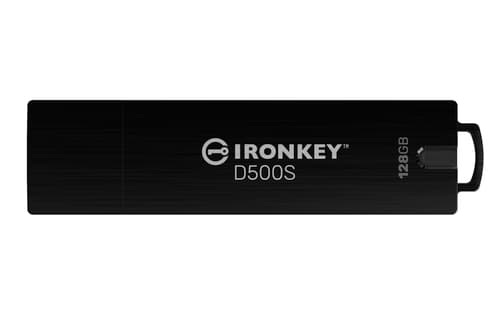 Kingston IronKey D500S 128GB USB 3.2 Gen 1 USB stick Sort