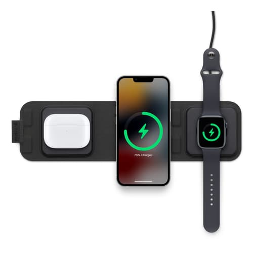 Zagg 3-in-1 Travel Charger With Magsafe Musta