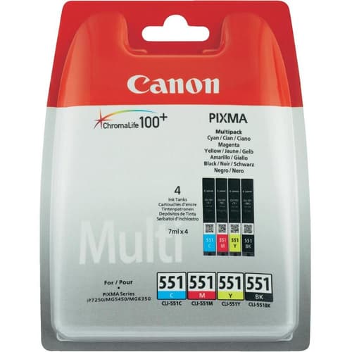 Canon Blæk Multipak Cli-551 (c/m/y/bk) - Mg6450