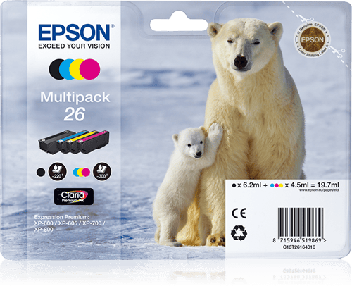 Epson Muste Monipakkaus 4-colors 26 Claria Premium