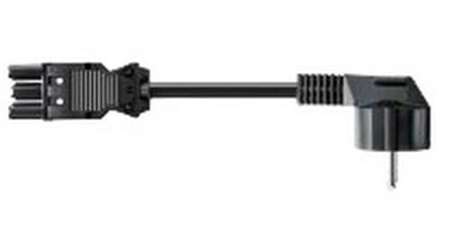 Axessline Cable Wieland-schuko 5m 5m Cee7/7 Gst18i3 Musta