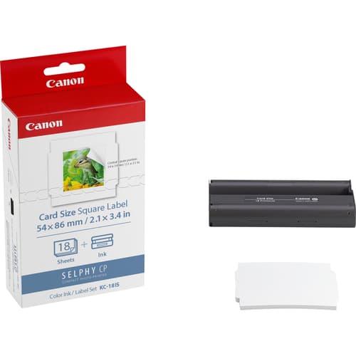 Canon KC-18IS - Kassette og papirsæt til print-bånd - for Canon SELPHY CP1000, CP1200, CP1300, CP820, CP900, CP910