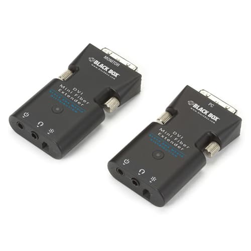 Black Box Mini Extender Kit For Dvi-d And Stereo Audio Over Fiber