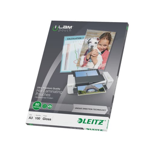 Leitz Lamineringpose Udt 80µm A3 100 Stk billede