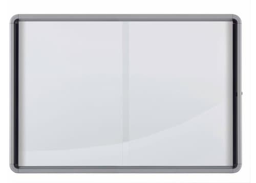 Nobo Innglasset Tavle Med Skyvedører For Innendørsbruk 18xa4 Magnetisk Hvit