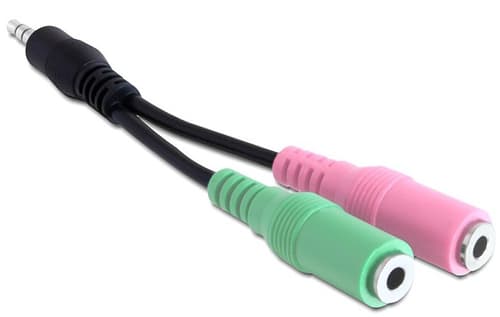 Delock 3.5mm/2 X 3.5mm Audiokaapeli 0,12 M Monivärinen 0.12m 3,5mm 2 X 3,5mm
