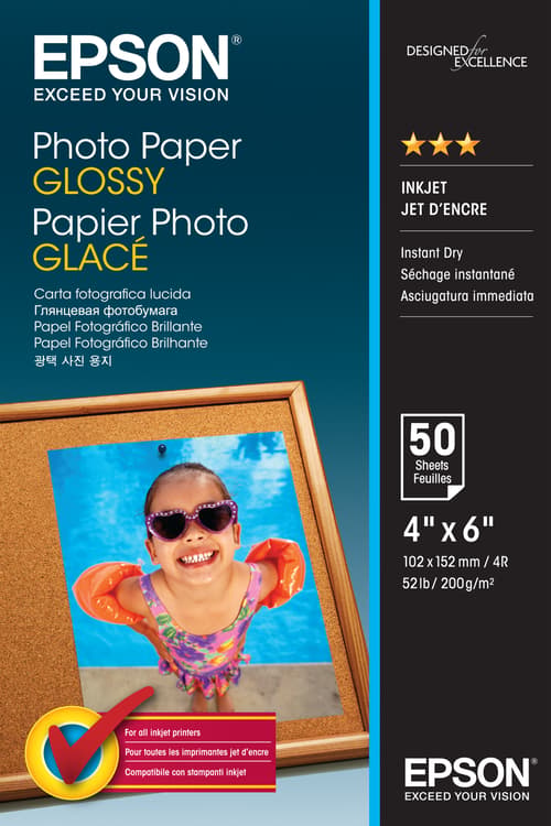Epson Papper Photo Glossy 10x15cm 200g 50-ark