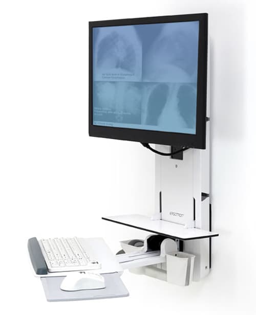 Ergotron Styleview Sit-stand Patient Room Vl18 Hvid billede