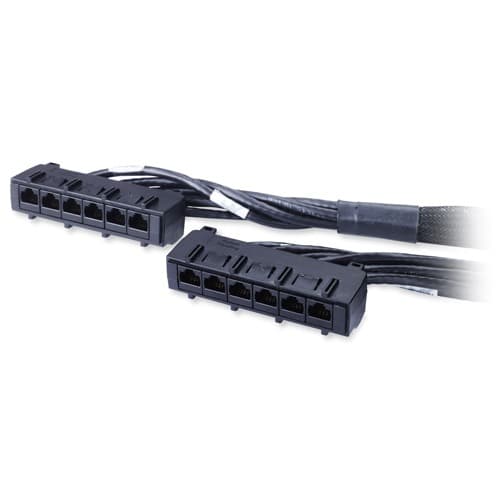 Apc Data Distribution Cable 6 X Rj-45 Cat 6 4.57m Musta
