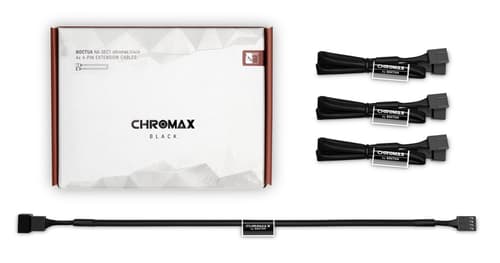 Noctua Na-sec1 Chromax Ext Cable 4x4-pin 30cm Black billede