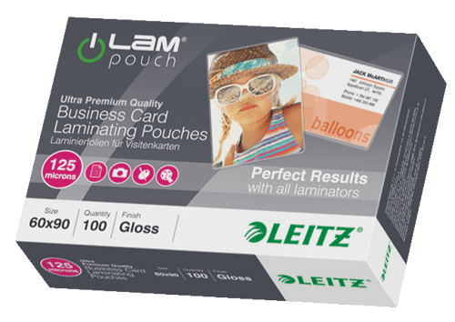 Leitz Lamineringsficka Visitkort 60x90 125mic billede