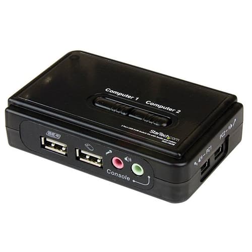 Startech 2 Port Usb Vga Kvm Switch With Audio And Cables