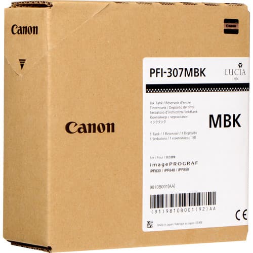 Canon Blæk Matt Sort Pfi-307 Mbk - Ipf830/840/850